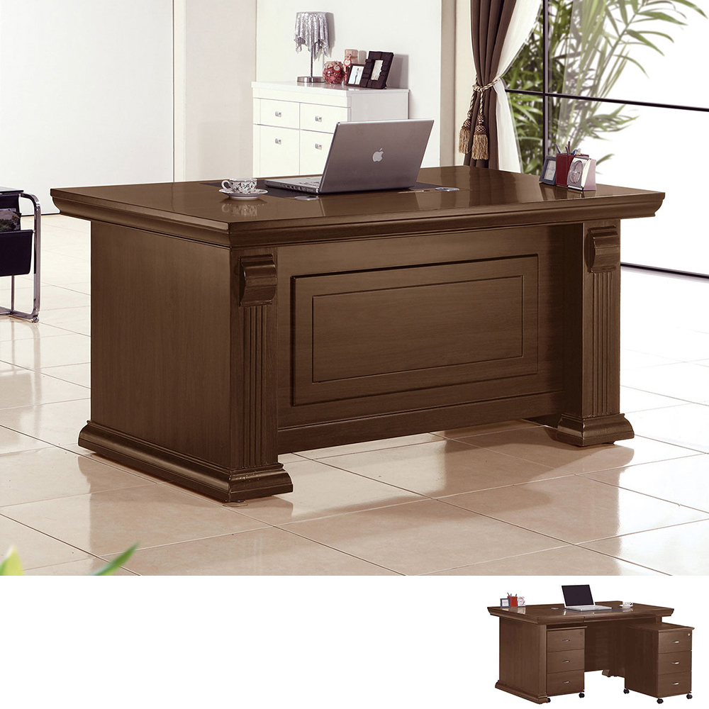 曼汀5尺主管辦公桌組合(辦公桌+活動置物櫃)