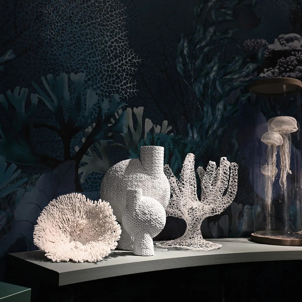丹麥 101 COPENHAGEN 泡泡花瓶，造型類似珊瑚並呈現乳白色澤