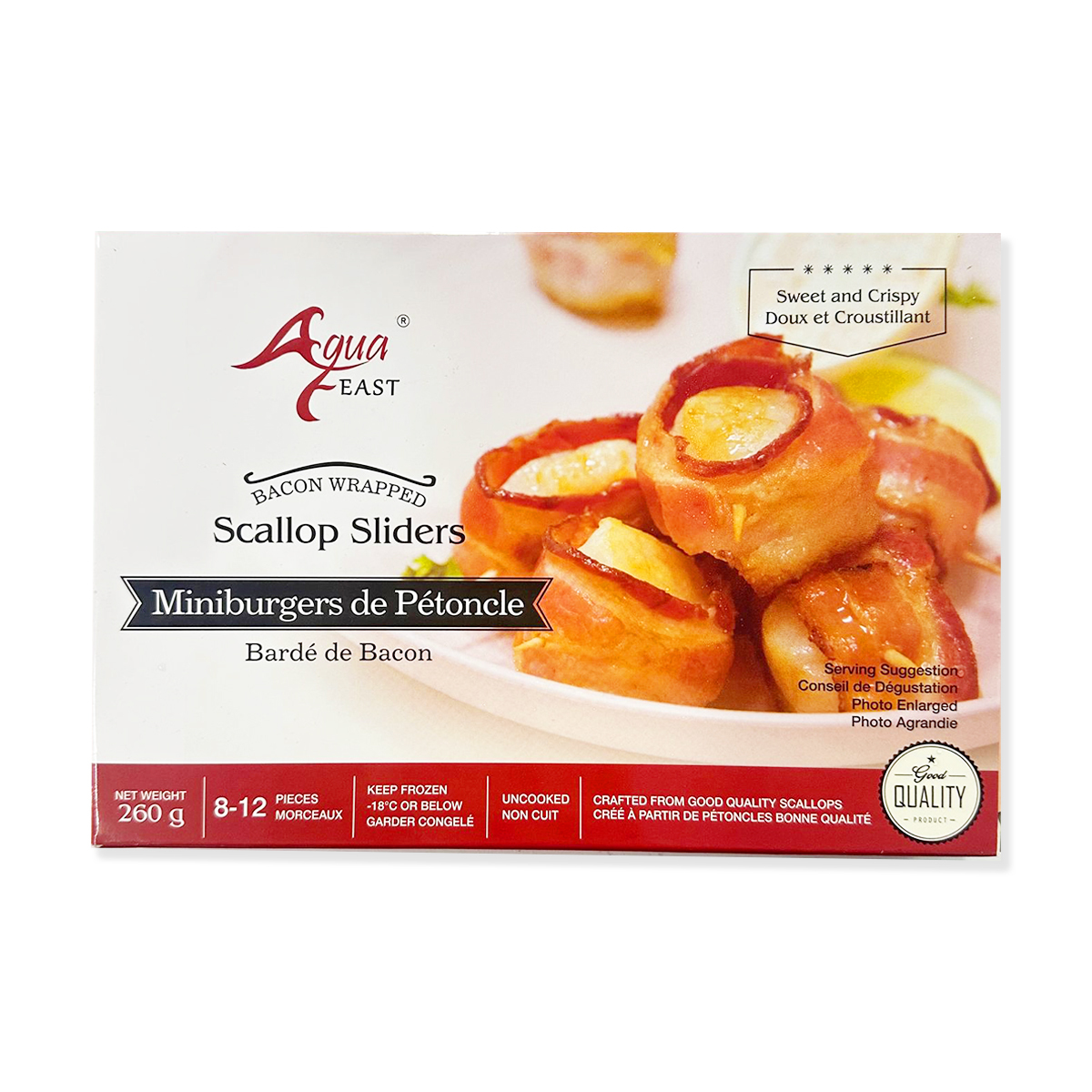 優質串燒煙肉仿帶子卷(約230-260g)│肉質飽滿│烤焗│氣炸│BBQ│香煎 (急凍-18度)