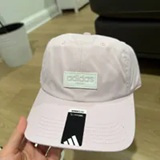 [S] ADIDAS CLEAR PINK/WHITE/GREY ONE JJ7460 WM COURT RELAXED STRAPBACK HAT, 888254204012 (SAD188)