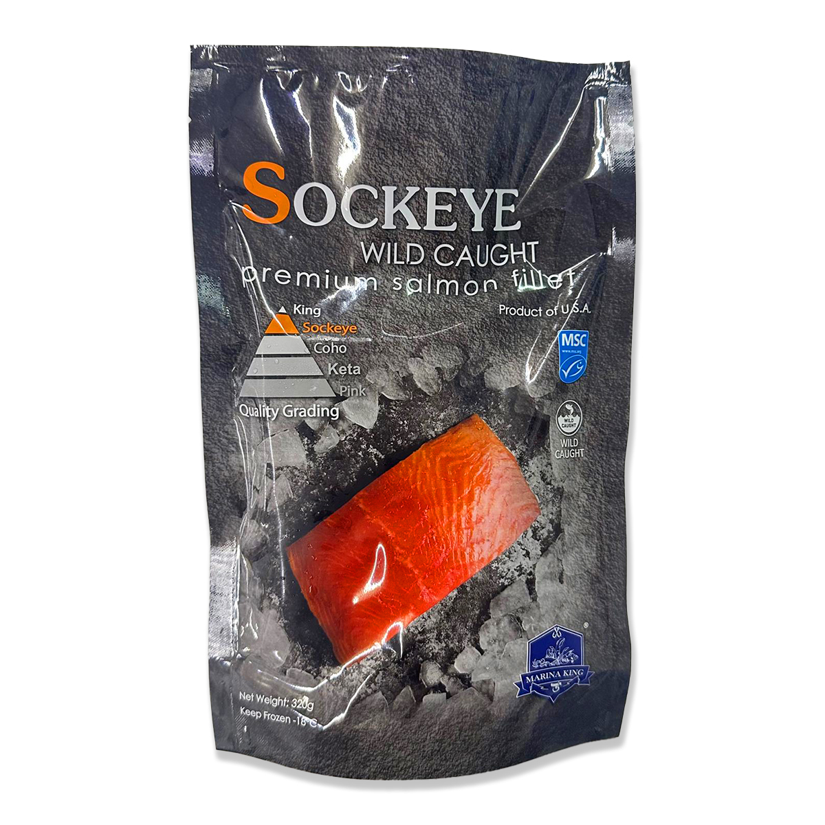 MARINA KING - 美國天然優質野生Sockeye三文魚柳(est.290-320g)│無添加(急凍-18度)