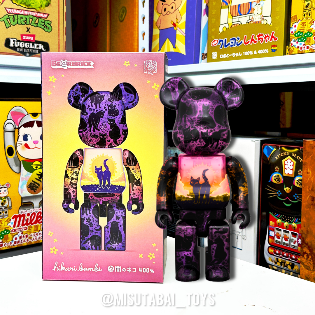 MEDICOM TOY - BE@RBRICK 夕闇のネコ 400％  ひかりバンビ 夕闇ののネコBE@RBRICK6月販売予定。 夜空のネコに続く2作目に