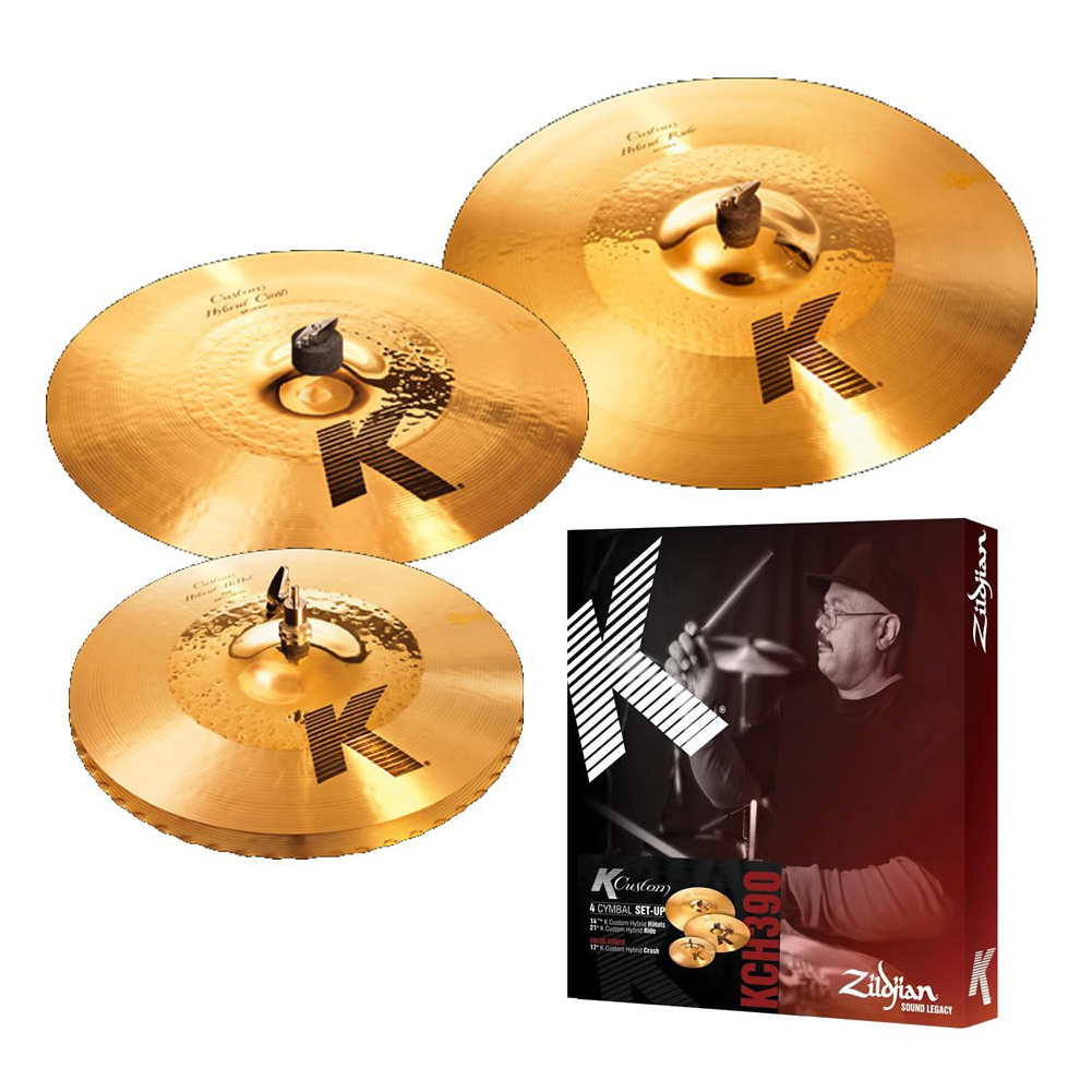 Zildjian Zildjian / K Custom Hybrid Cymbal Set 銅鈸套鈸組 (KCH390) — 三峽鼓 / 打擊｜YA! 玩音樂