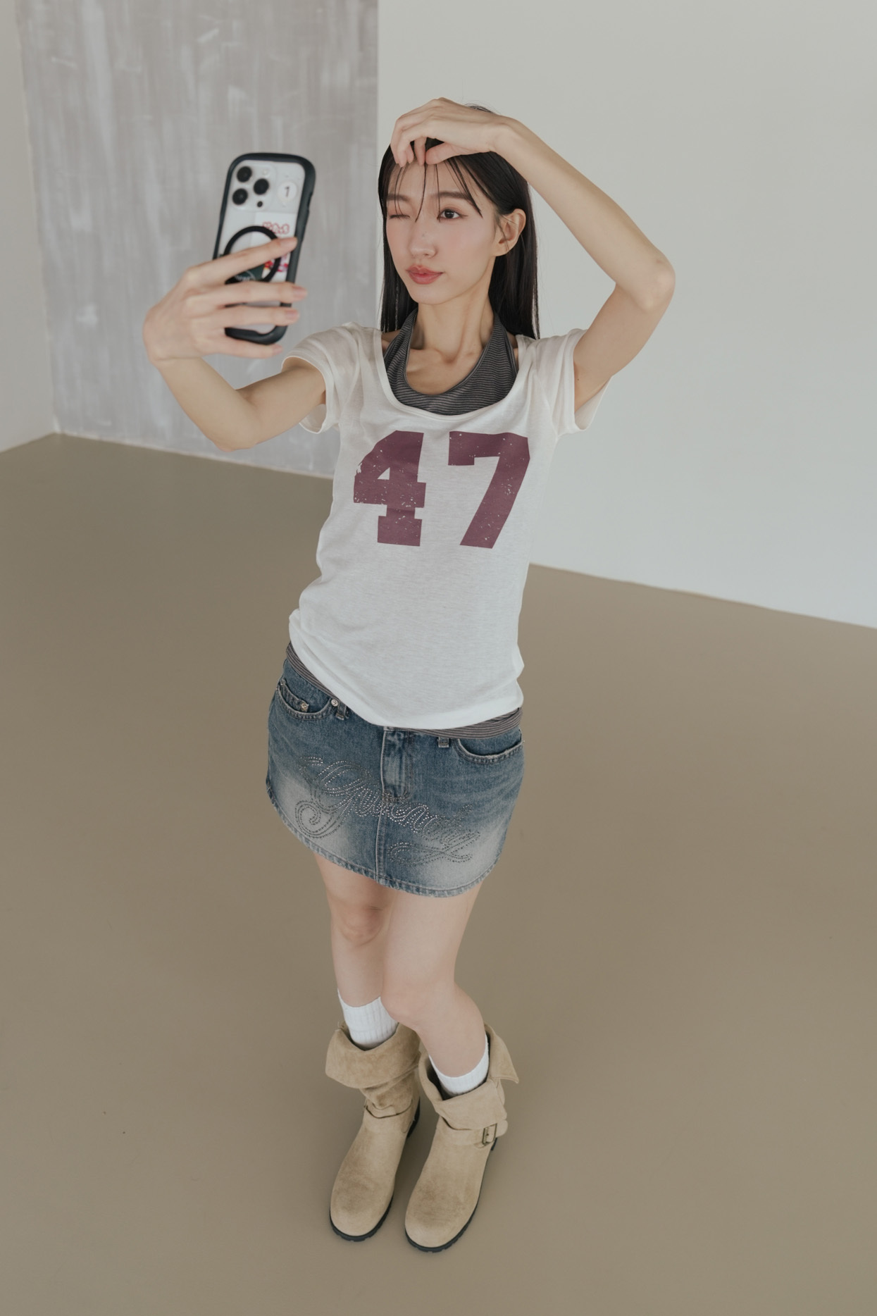 Low-Rise Hot Mini Skirt #短裙