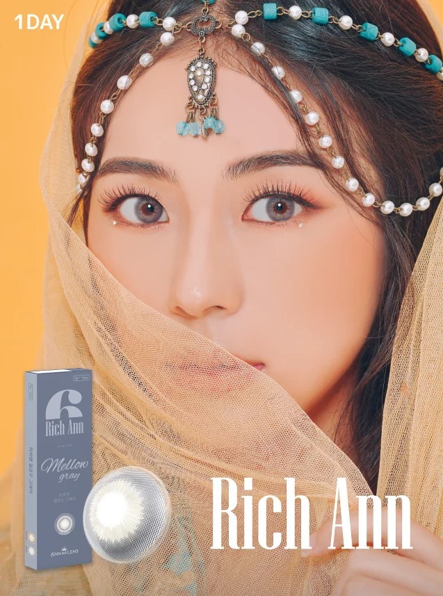 [現貨清貨]ANN365 Rich Ann 1 Day Mellow Gray 迷霧柔灰｜日拋彩妝隱形眼鏡｜每盒6片