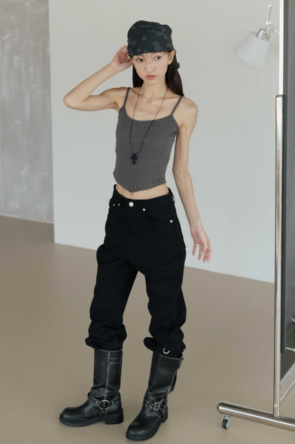 【Hot Sale】Pin Tuck Boot Cut Pants #靴型褲