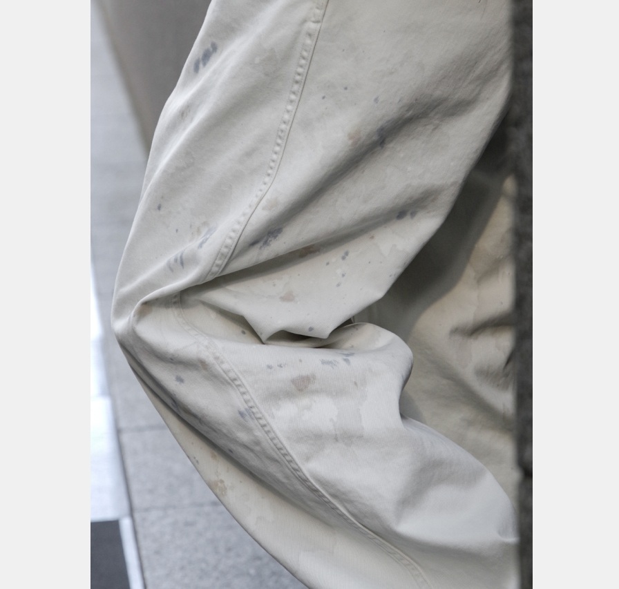 ⏱️限時優惠LIMITED TIME SALE: BOWWOW 2025 STAINED WORK TROUSERS - WHITE PRE ORDER ITEM (預訂中)