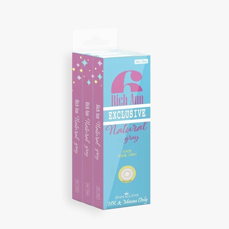 ANN365 Rich Ann 1 Day Natural Gray 自然亮灰｜日拋彩妝隱形眼鏡｜每盒6片/18片