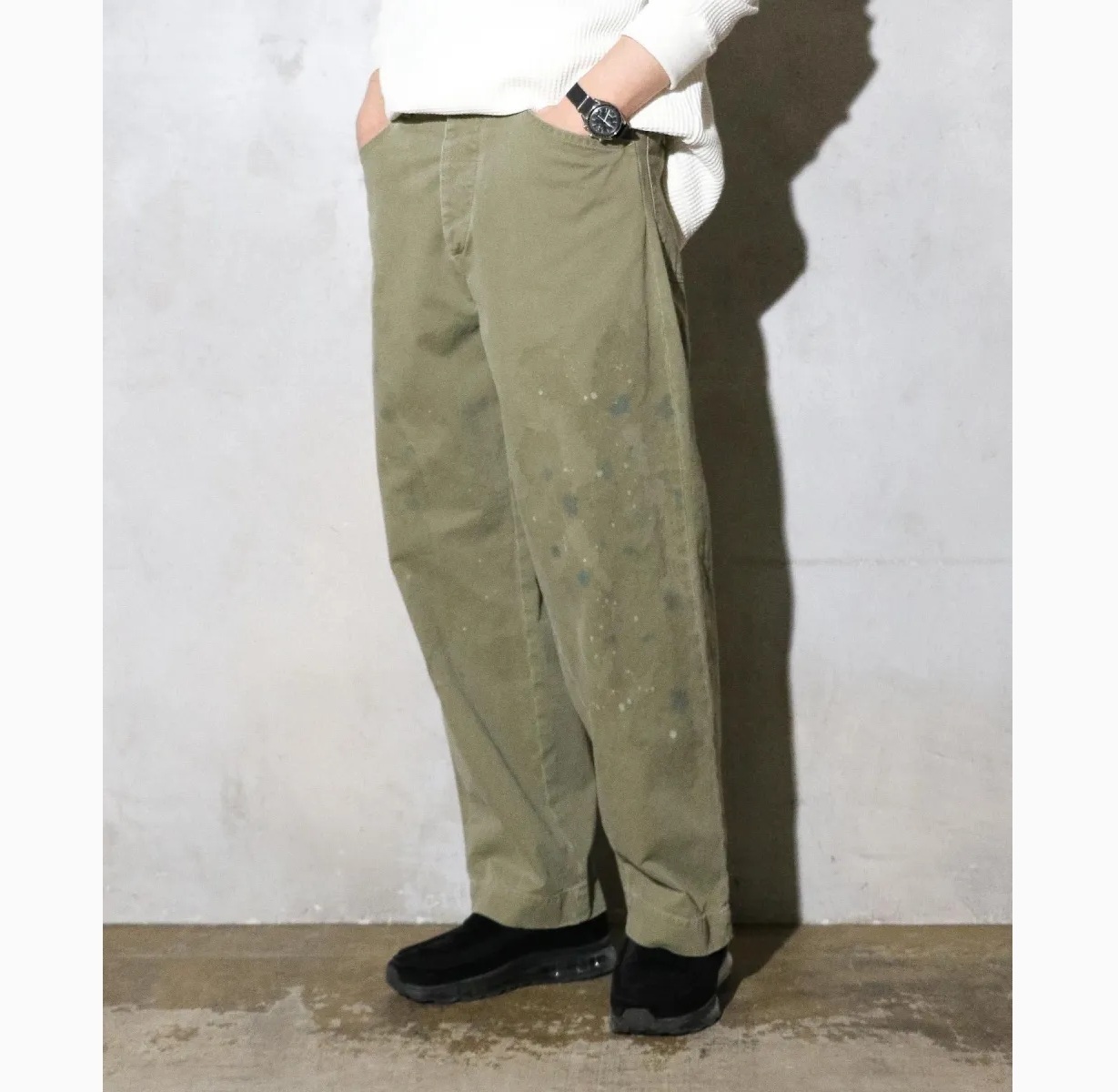 ⏱️限時優惠LIMITED TIME SALE: BOWWOW 2025 USN N-3 TWILL TROUSERS - OLIVE PRE ORDER ITEM (預訂中)