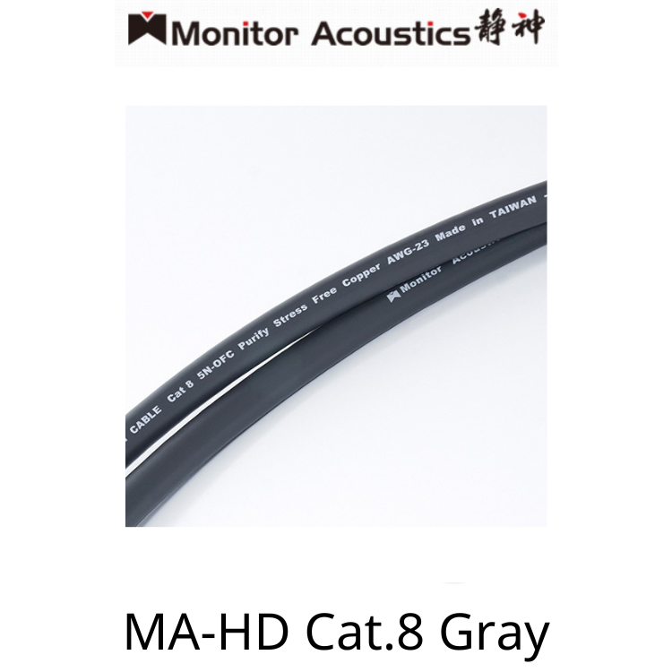 Monitor Acoustics MA-HD Cat.8 Gray Ethernet Cable