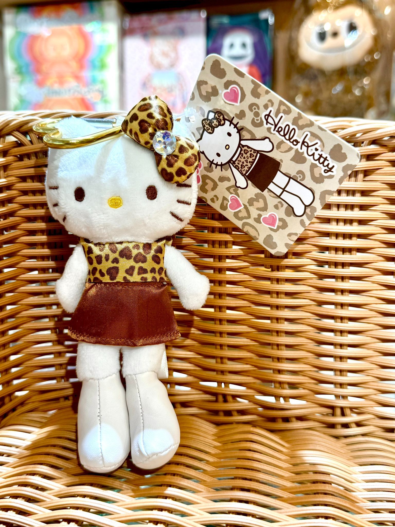 Hello Kitty Fantasy Style Up Mascot Keychain (Leopard)