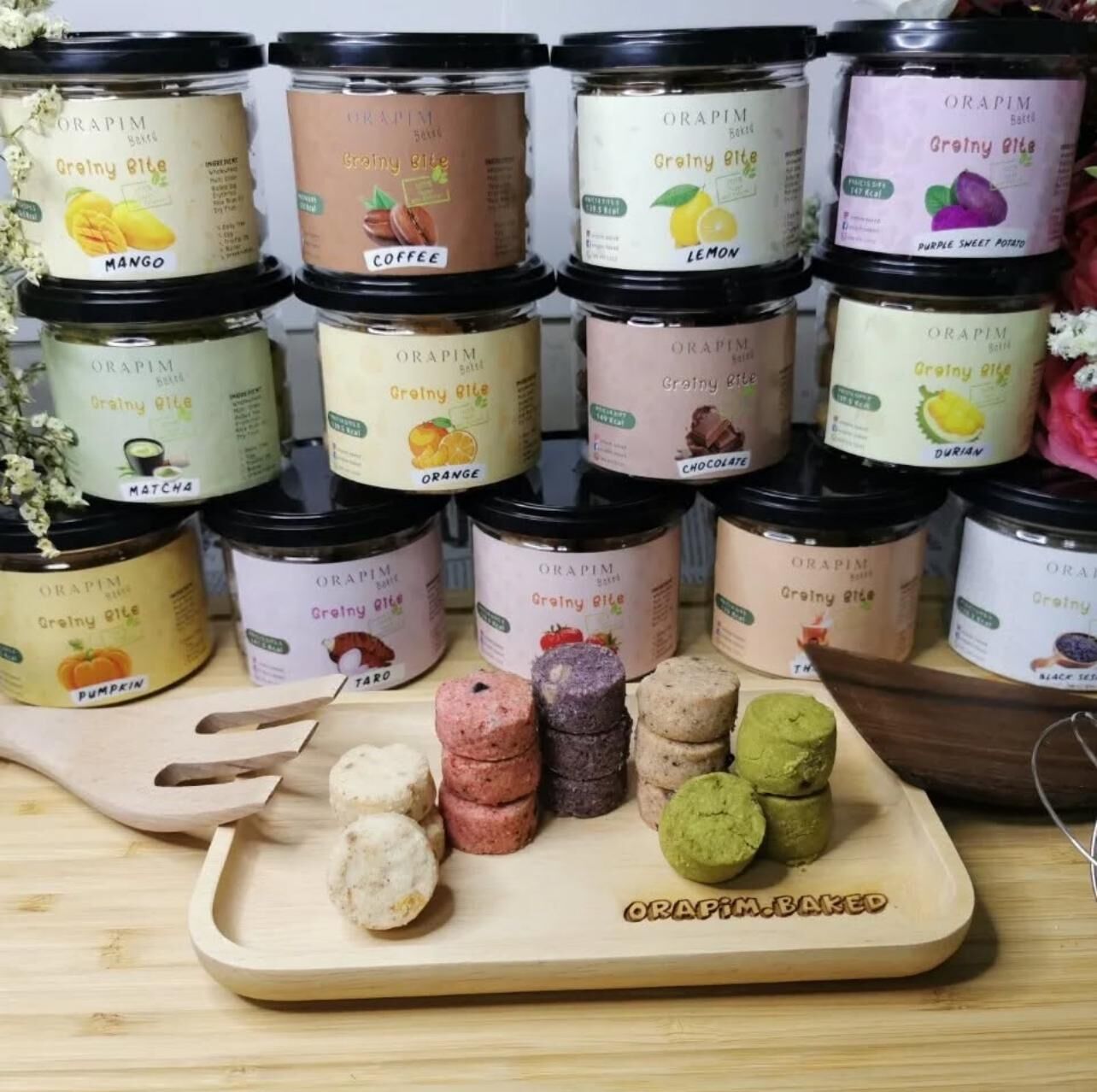 [現貨] [常温] ORAPIM 低卡無麵粉一口曲奇 Grainey Bite ±100g