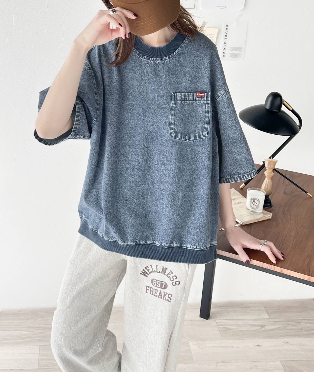 【現貨】JAVA  JN070706 復古感側拉鍊牛仔上衣