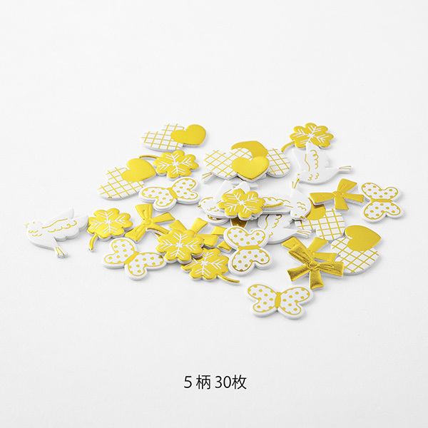 PCM 紙工藝博物館 立體裝飾貼紙 金箔幸運物｜MIDORI 日本