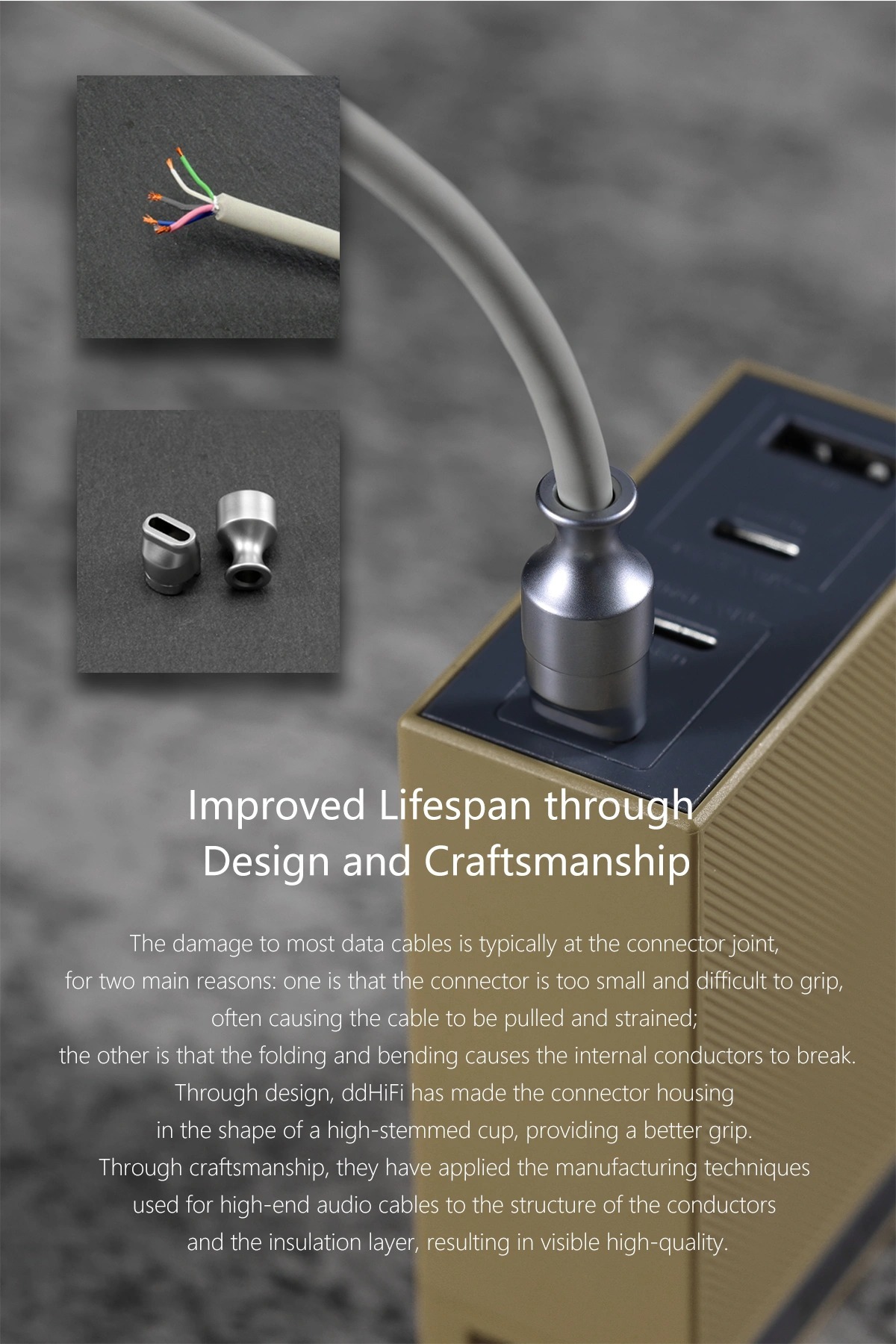 ddHiFi PC02C Retro-style Fast Charging Data Cable