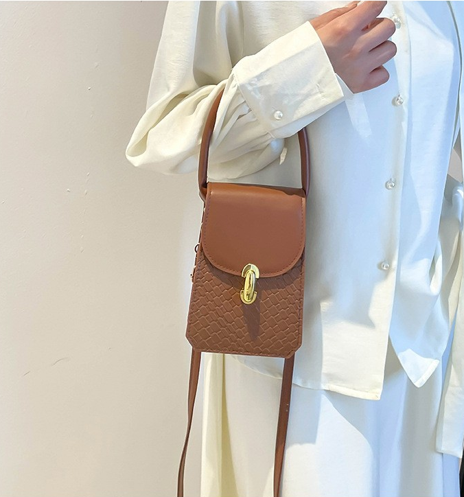 French Minimalist Mini Phone Bag – Top Handle & Crossbody