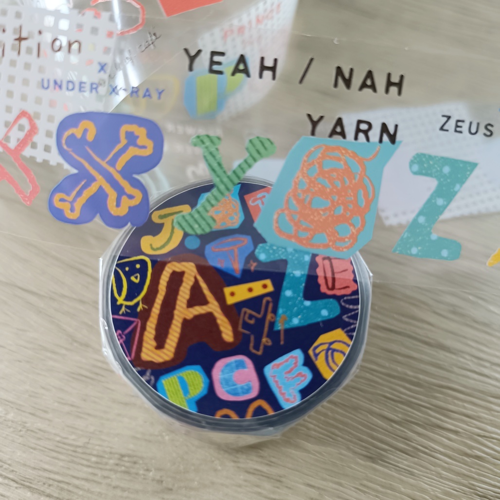 A Kind of cafe什物．THE A to Z(新版) 4cm亮面PET膠帶 <整捲/分裝>