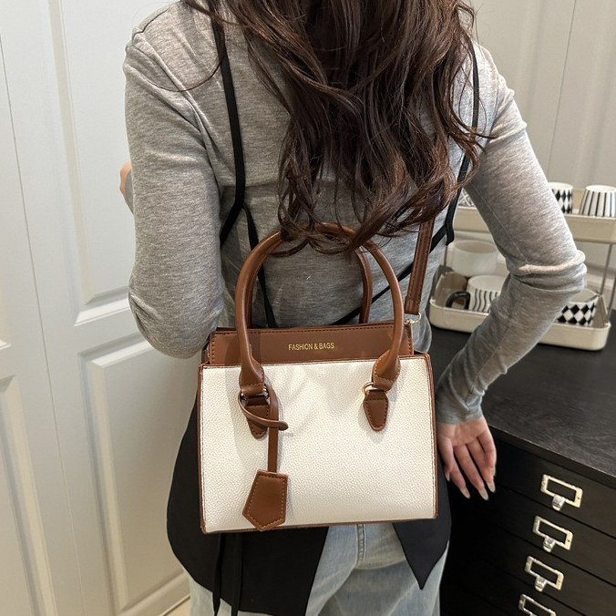 Korean Colorblock Shoulder & Crossbody Tote