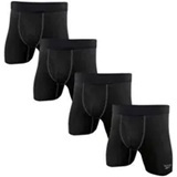 [S] REEBOK BLACK 4-PACK BOXER BRIEFS, RVM243PB48SA001-P35 (SRB19)