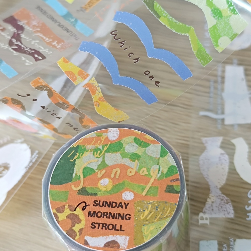 A Kind of cafe什物．漫步的那天(新版) 4cm亮面PET膠帶 <整捲/分裝>