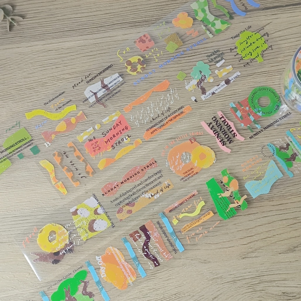 A Kind of cafe什物．漫步的那天(新版) 4cm亮面PET膠帶 <整捲/分裝>