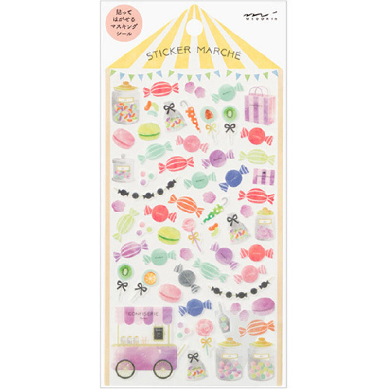 糖果 水彩 和紙貼紙 霧面 | MIDORI 日本