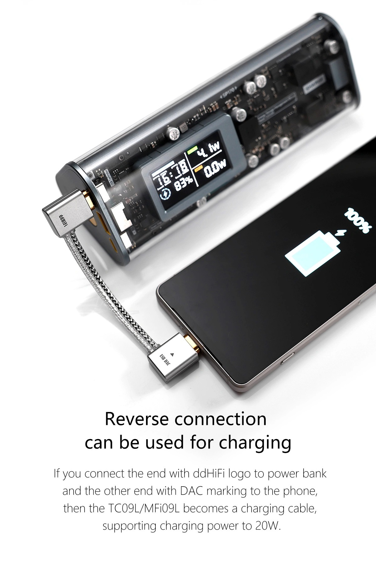 ddHiFi TC09L/MFi09L L-Shaped OTG Cable