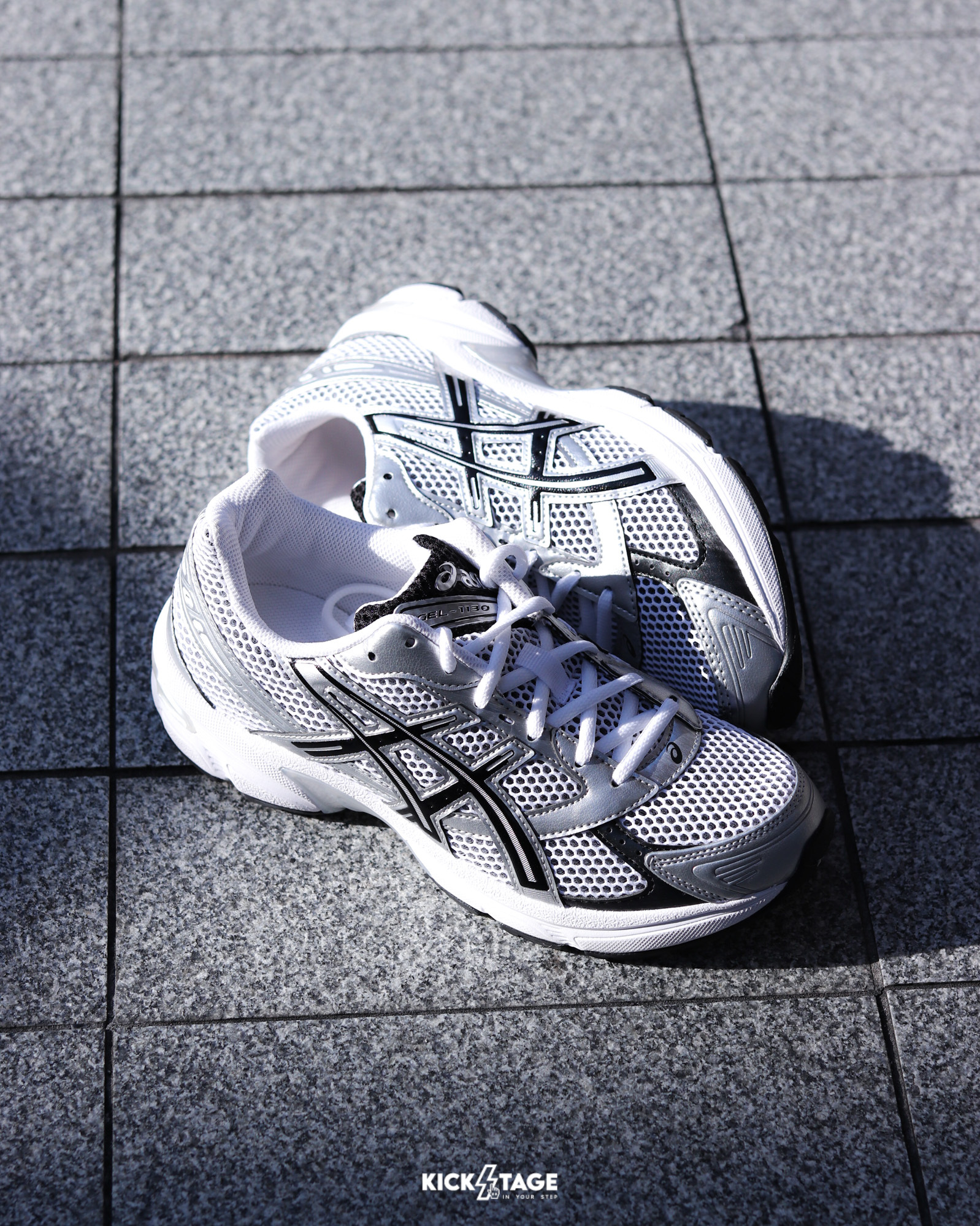 男女鞋 ASICS GEL-1130 銀黑 亞瑟士 復古 網布 休閒 跑鞋 日限【1201A933-100】情侶鞋