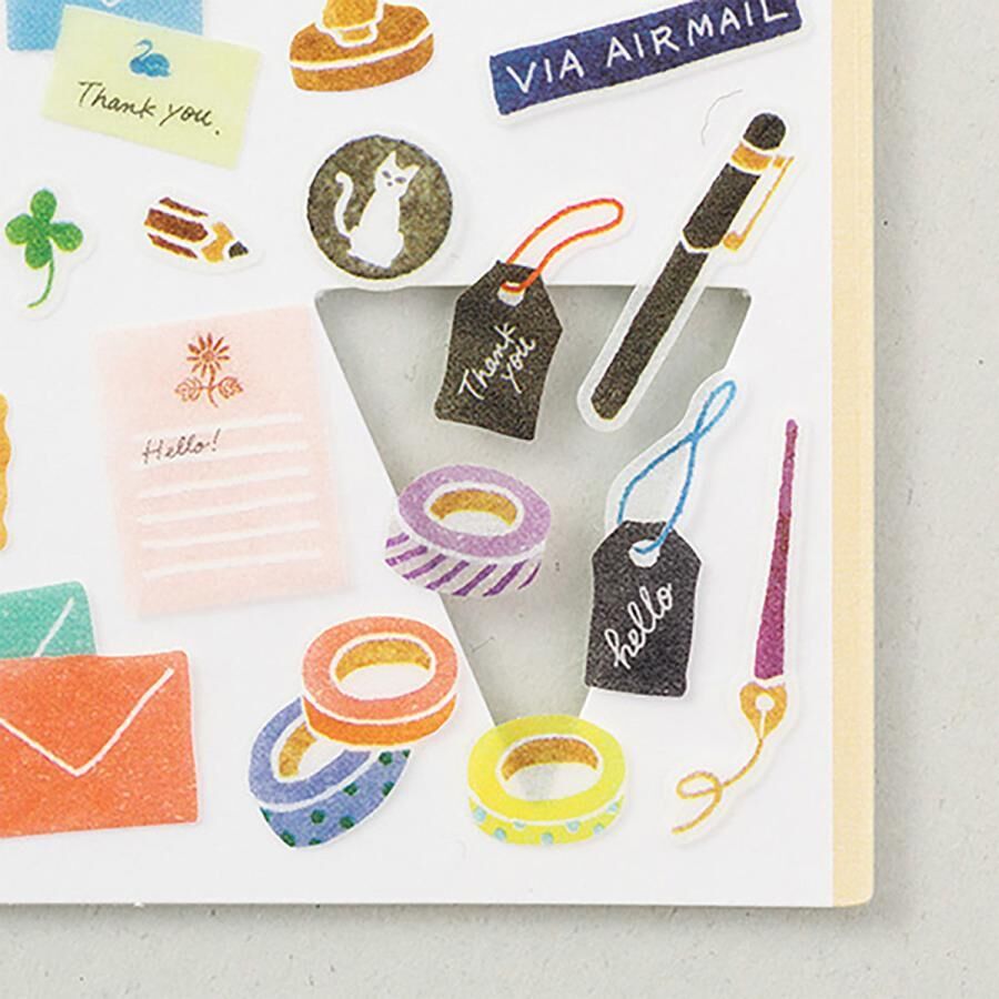 文具 水彩 和紙貼紙 霧面 | MIDORI 日本