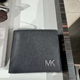 [S] MICHAEL KORS BLACK 36S5LCOF2U COOPER LEATHER BILLFOLD W PASSCASE, 197853420748 (SMK1260)