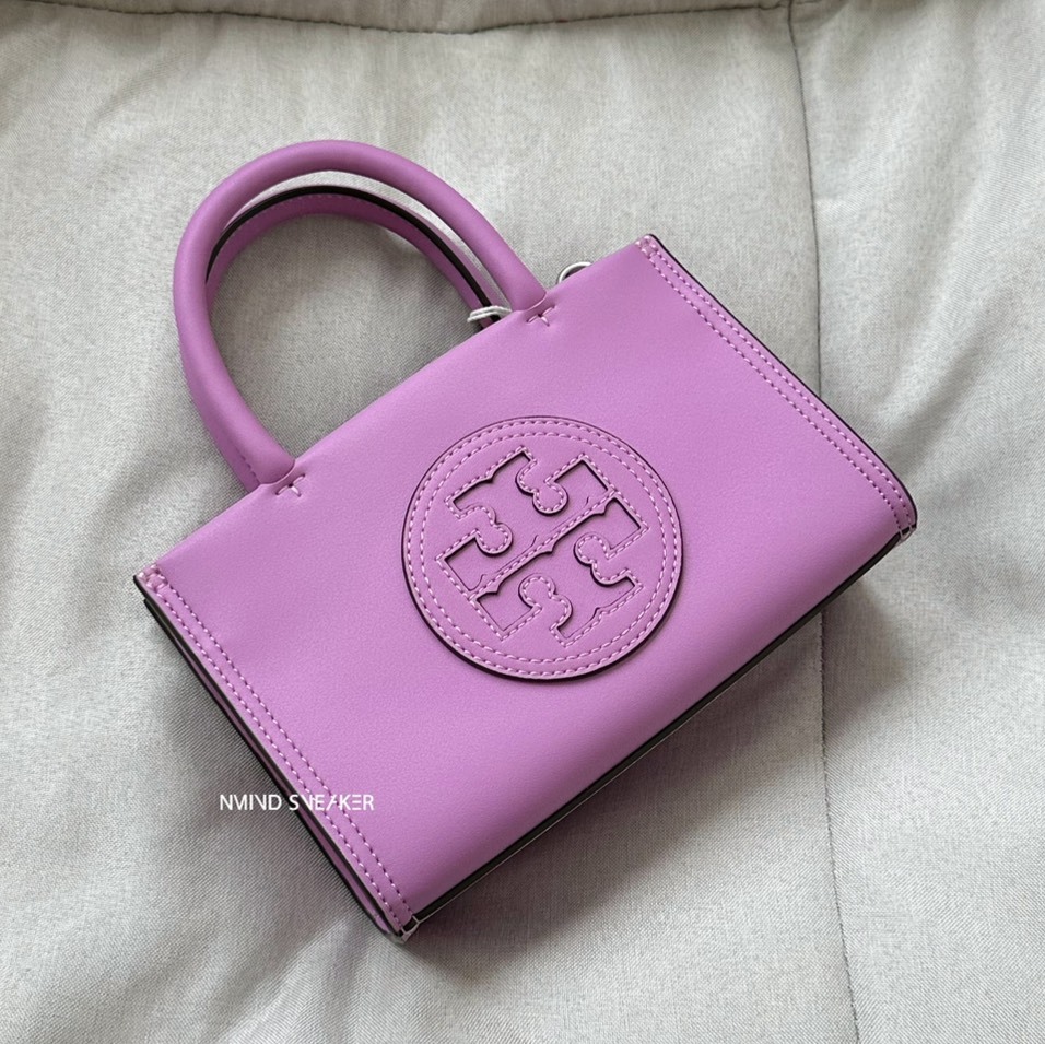 <快速出貨✨> TORY BURCH ELLA BIO 皮革迷你托特包 紫