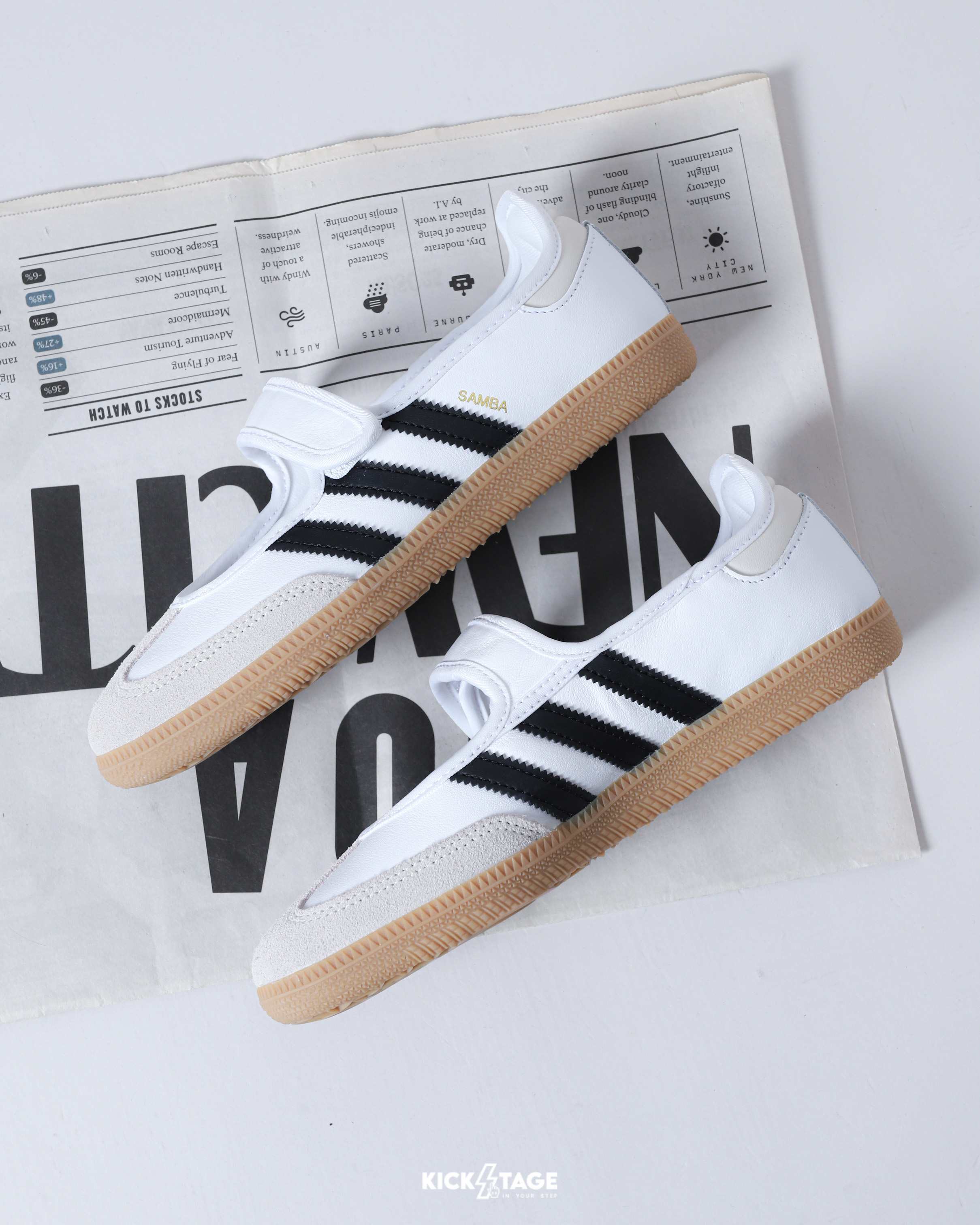 女鞋 ADIDAS SAMBA JANE W 白色 魔鬼氈 焦糖底 瑪莉珍 芭蕾舞鞋 德訓鞋 休閒鞋【JR1402】