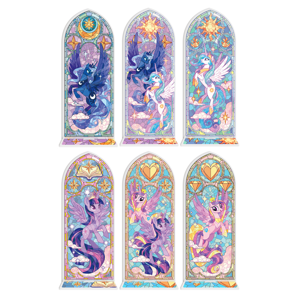 彩虹小馬彩窗系列壓克力擺件 隨機一入