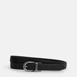 [S] COACH BLACK HARNESS 18MM BUCKLE BELT, 196395286133 (SCO1184)