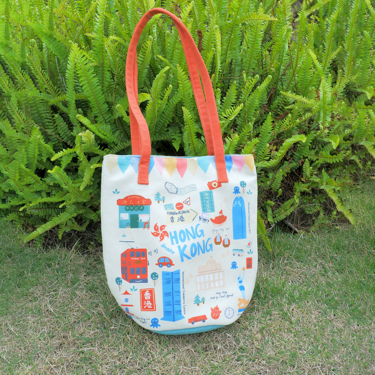 STEPHY 手繪香港水桶提包