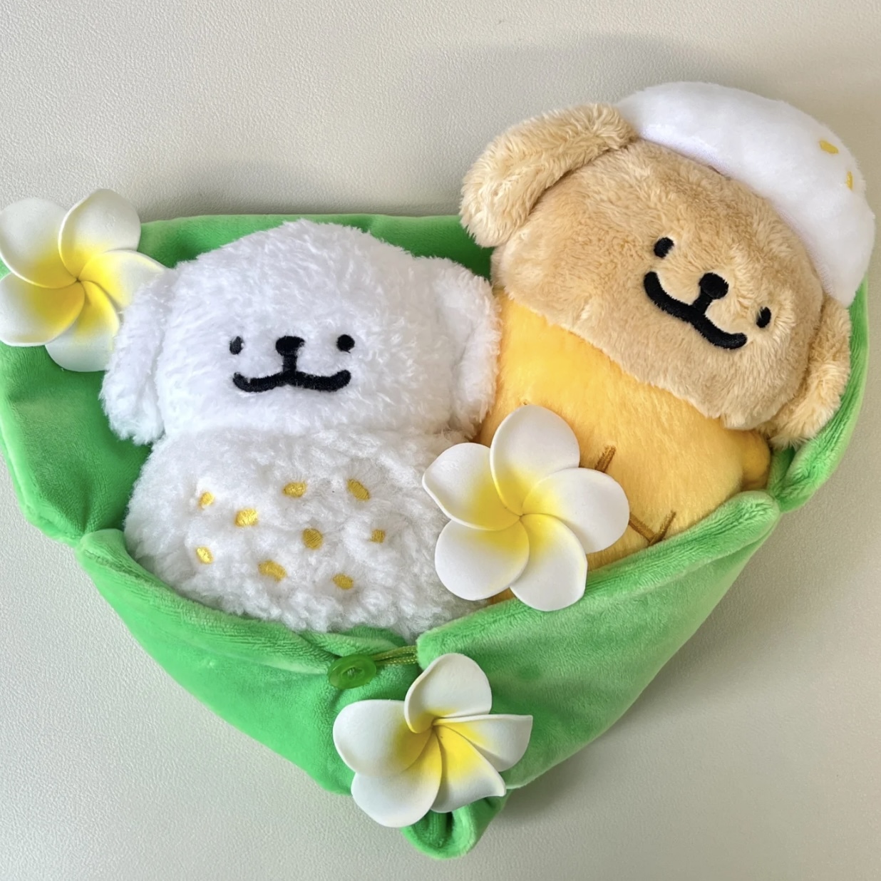 MALTESE 線條小狗 芒果糯米飯 絨毛花束 玩偶 情侶朋友 禮物 禮盒 / 代購