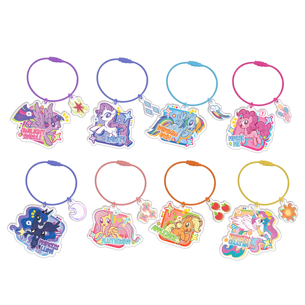 彩虹小馬壓克力包包掛飾 隨機3入