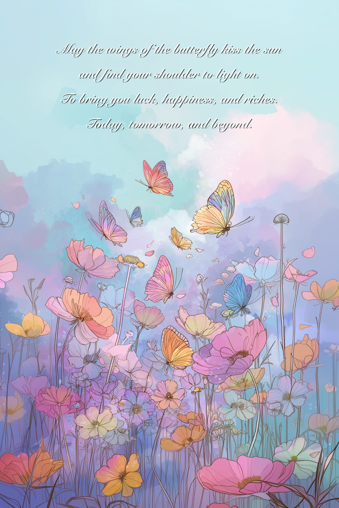 蝴蝶祝願卡（請於結帳頁加購）