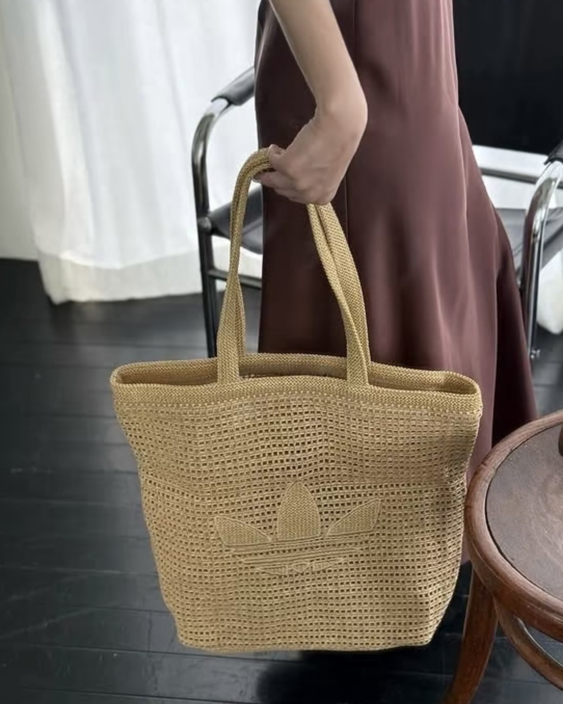 【預購】ADIDAS ORIGINALS 編織托特包 淡焦糖藤 KC1421