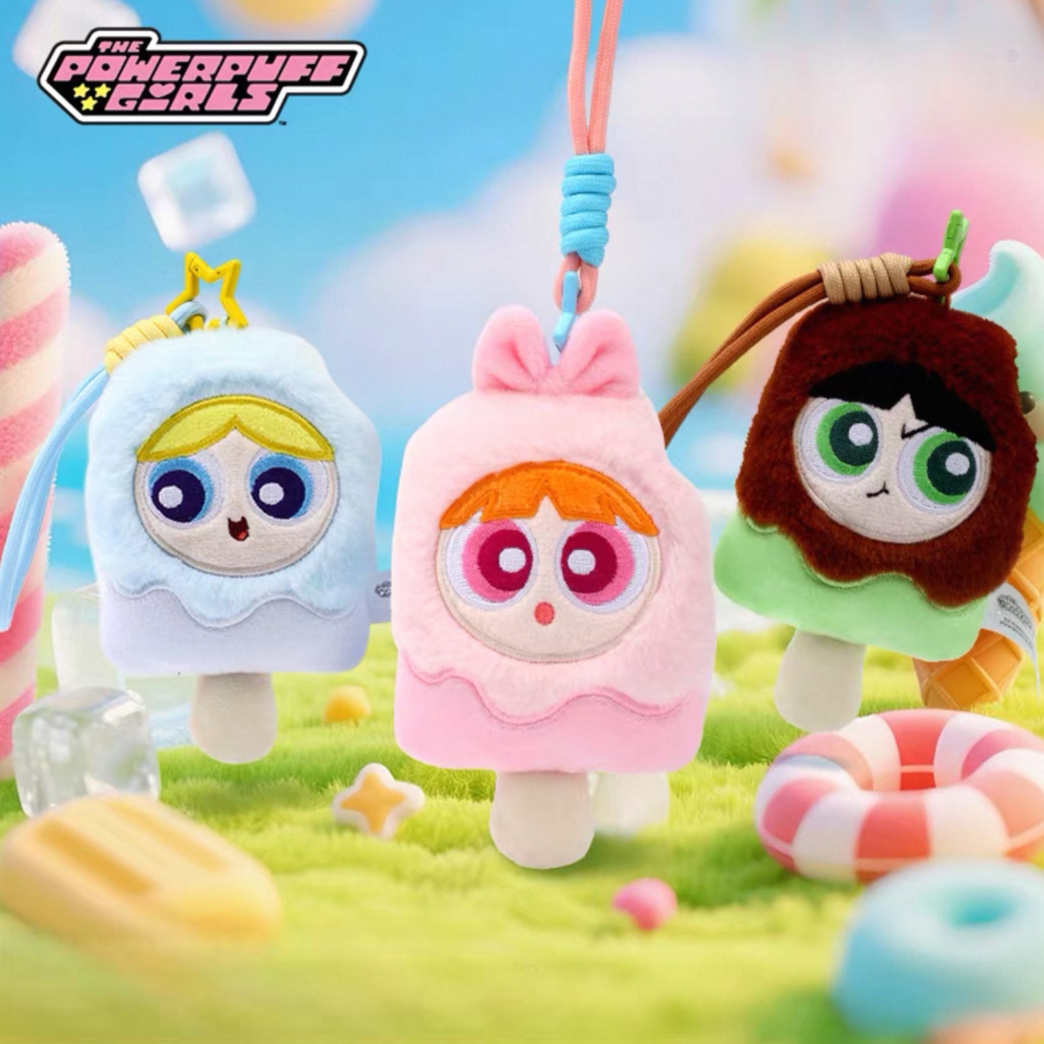 飛天小女警 冰棒 毛絨娃娃 吊飾 送禮 花花 泡泡 毛毛