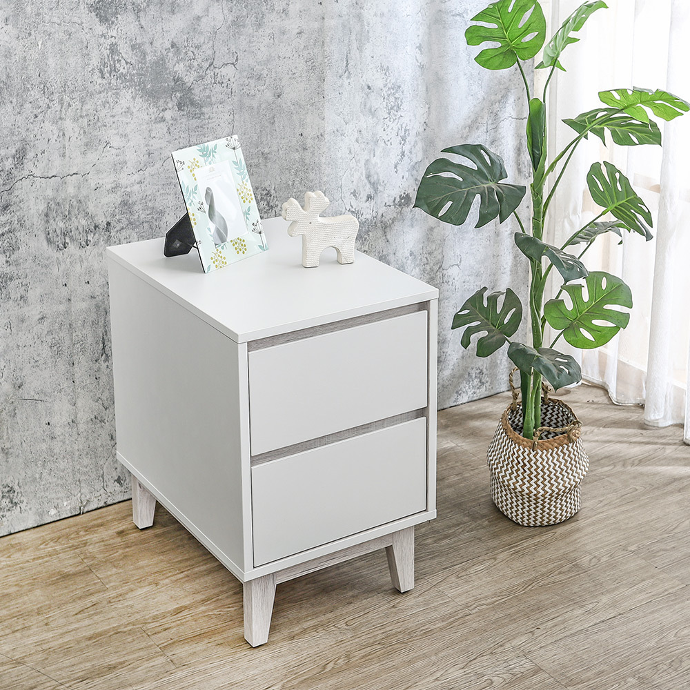 克萊妮1.3尺二抽收納櫃/置物櫃/床頭櫃/小茶几/收納邊櫃