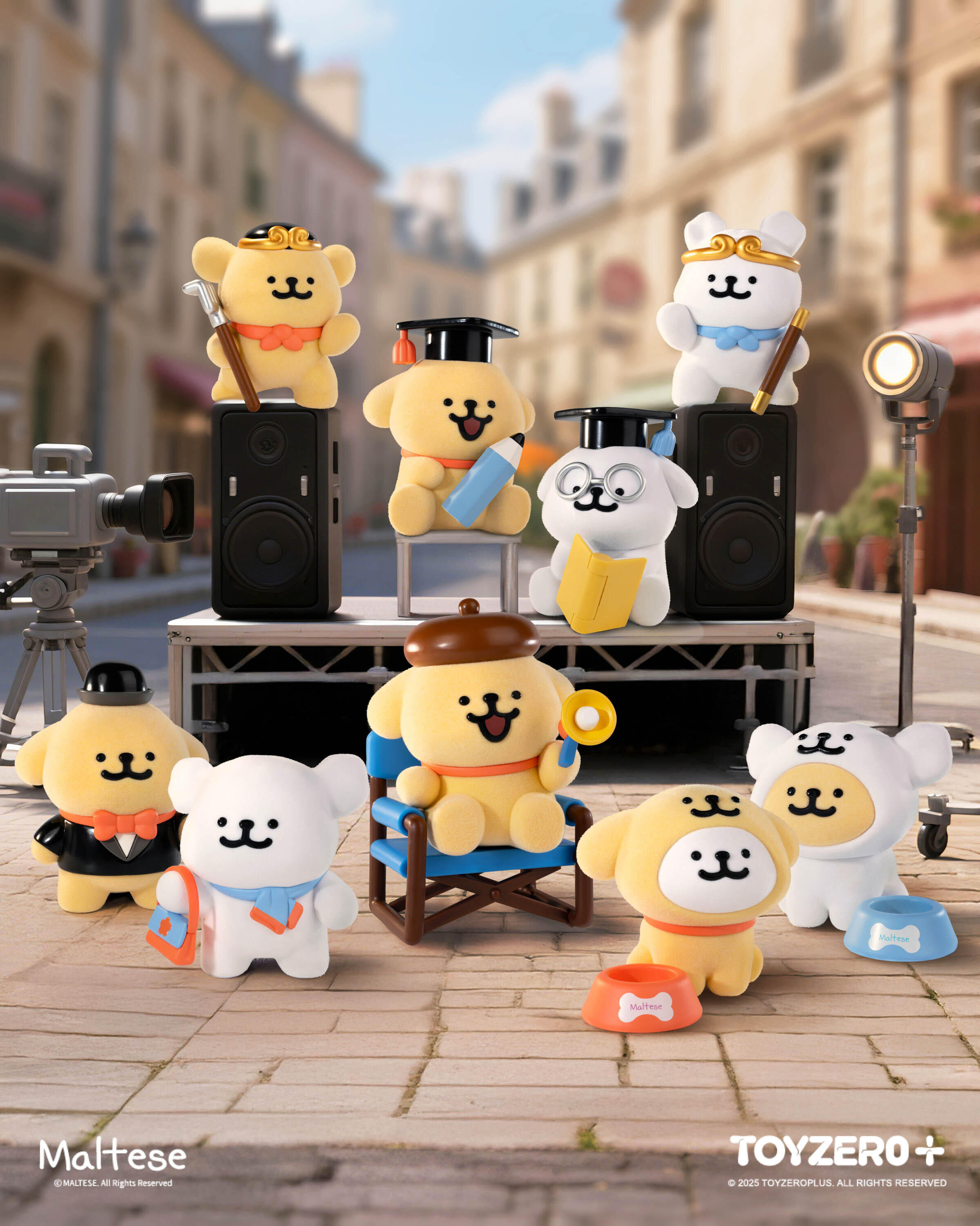 線條小狗 Maltese 馬爾濟斯 正版授權 人生劇場系列 植絨公仔 盲盒 公仔 8+1款/預購