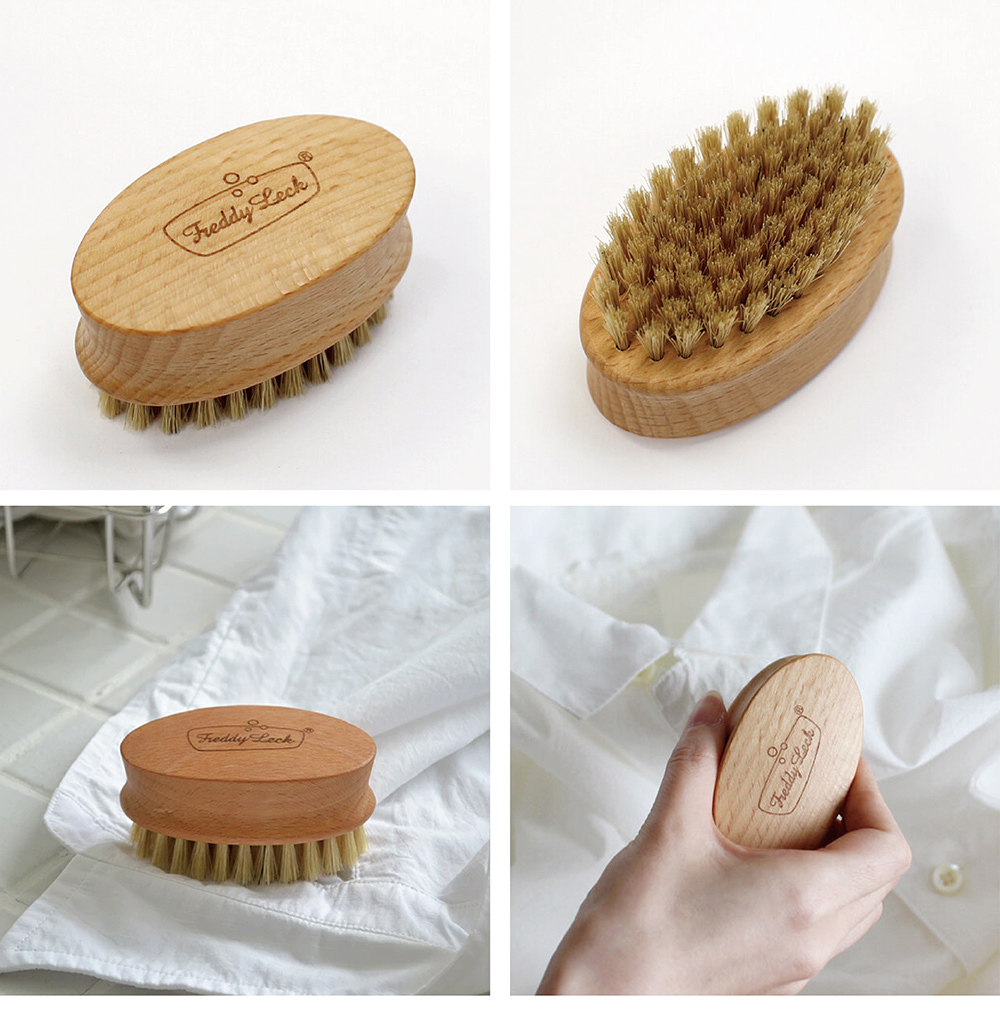 《Freddy Leck》德國製天然木豬毛衣物洗衣刷