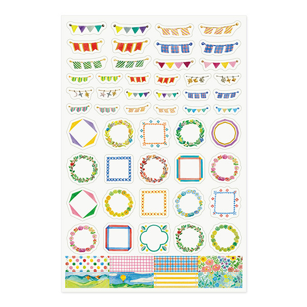 裝飾 Yuru Log 貼紙 1枚入 和紙材質｜MIDORI 日本