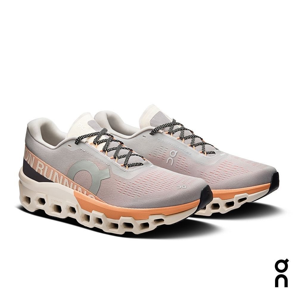 【On】男 路跑鞋 Cloudmonster 2 冰川白/橘 / ON3ME10123198