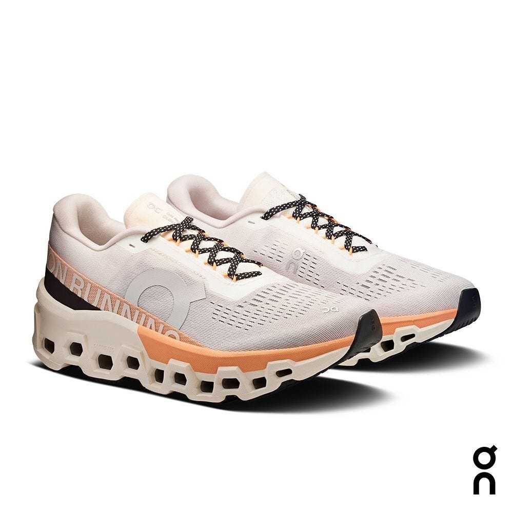 【On】女 路跑鞋 Cloudmonster 2 象牙白/橘/ ON3WE10113202