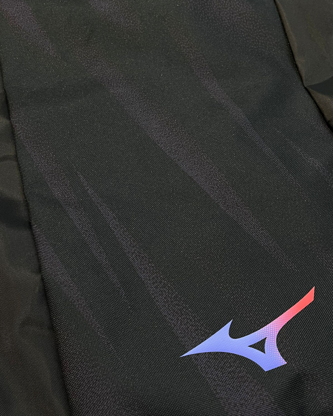 MIZUNO DRAWBAG WASO  運動背包 黑x藍紅色logo