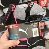 [S] PUMA BLACK WOMEN'S COMFORT TOE NO SHOW 10 PAIR SOCKS ONE SIZE, SPM89 (SPM89)