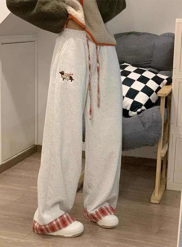 Plaid Puppy Jogger Sweatpants