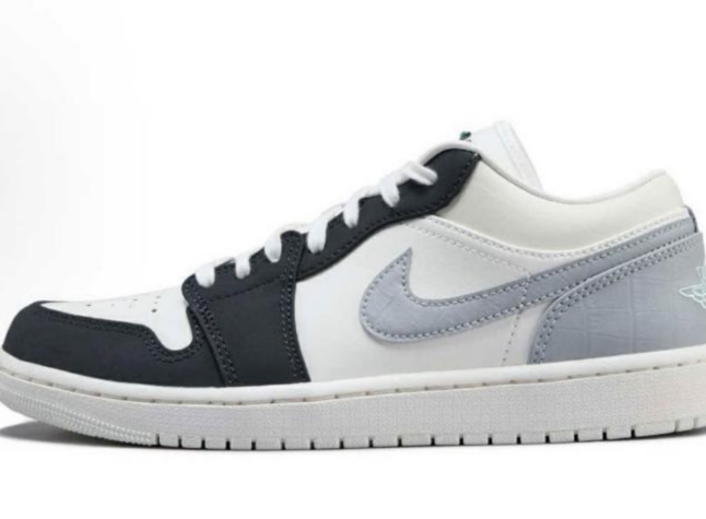 NIKE Air Jordan 1 Low White Blue Gray Men's Shoes Casual Shoes    JUL25